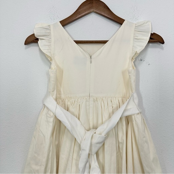 J. Crew Crewcuts Girls Flutter Sleeve Ivory Cream Tulle Dress Girls Size 10 NWT - Picture 4 of 9